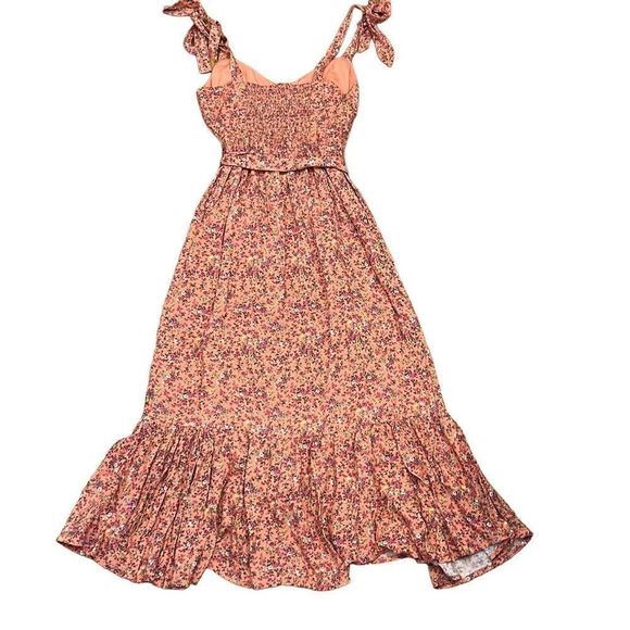 J. Crew Floral Midi Dress with Ruffle Hem - Picture 4 of 5